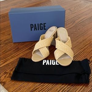 Paige Nova Sandal - Straw Raffia Women’s size 8